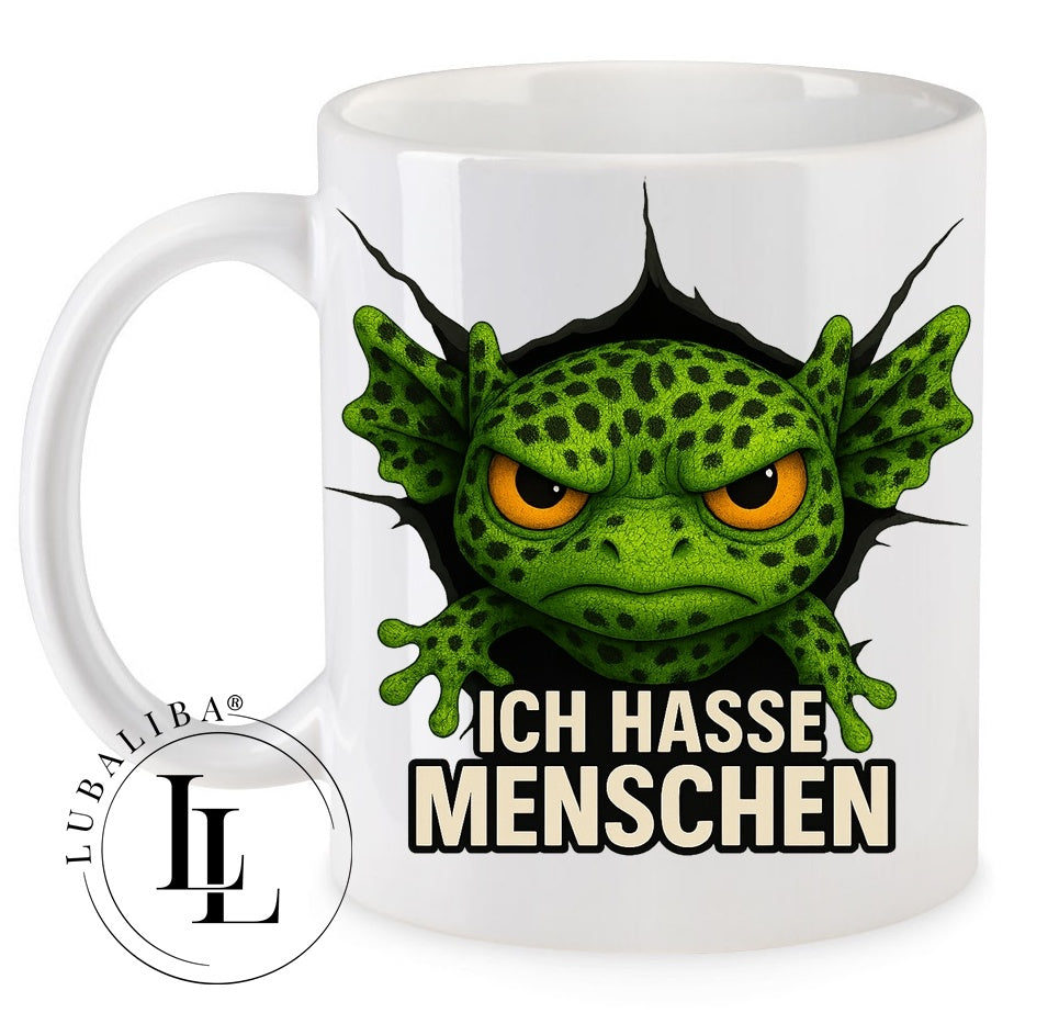 " Axolotl Grampylottel IHM " Ich Hasse Menschen Tasse Keramik Motiv: AAD